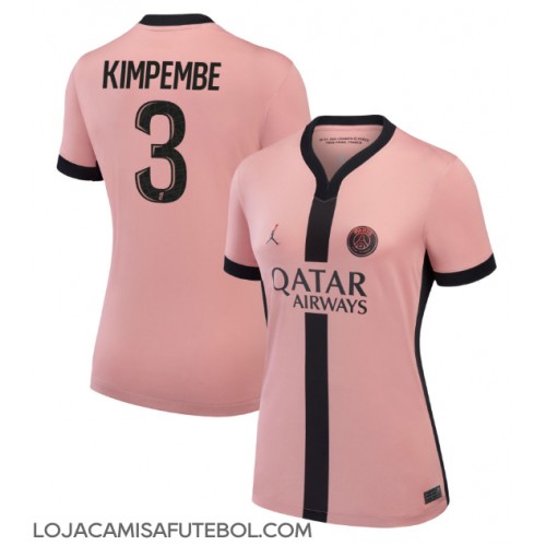 Camisa de Futebol Paris Saint-Germain Presnel Kimpembe #3 Equipamento Alternativo Mulheres 2024-25 Manga Curta